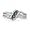 Platinum Plated Sterling Silver Blue And White Round Diamond Twisted Fashion Ring (1/2 cttw)