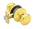 Schlage F10 PLY 605 Plymouth Door Knob, Hall & Closet Passage Lock, Bright Brass