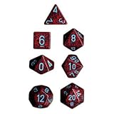 Polyhedral 7-Die Speckled Dice Set - Veronica
