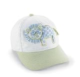 Mud Pie Baby Little Prince Seersucker Baseball Hat, Lion
