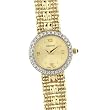 GENEVE Women's 14K Yellow Gold Watch with Genuine Diamond Bezel. Model: GE-101509B