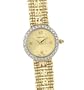 GENEVE Women's 14K Yellow Gold Watch with Genuine Diamond Bezel. Model: GE-101509B