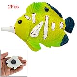 Amico 2 Pcs Refrigerator Door Colorful Ceramic Long Nose Fish Magnet Sticker Decor