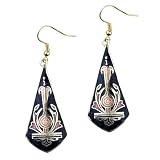 Pugster Black Sword Shaped Earrings Drop