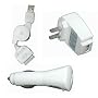 Universal Apple iPod USB Charger Kit - USB Retractable Hotsync Cable - USB Home Travel Charger - USB 12V Cigarette Lighter Charger