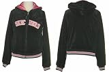 GIRLS SKECHERS Velour Zip-Up Hoodie (Black)