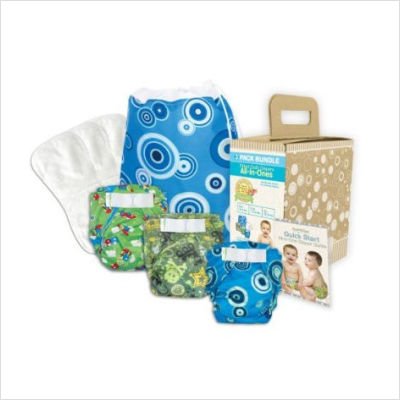 Bumkins DPB3B8 All-In-One Diaper Bundles for Boys Size: Medium