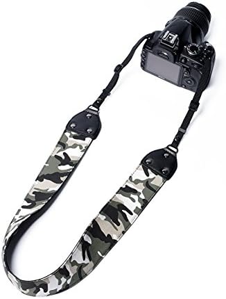 Vallcent 2 inch Width Charming Army Style Camouflage Pattern Camera Neck Shoulder Strap
