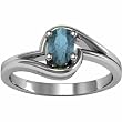 14K White Gold Aquamarine Ring