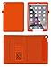 iPad Air 2 Case, Apple iPad Air 2 Leather Case, rooCASE Dual View Slim Fit Leather PU Folio Case with Smart Cover Auto Sleep / Wake Feature for Apple iPad Air 2 (iPad 6) 2014 Model, Orange