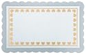 Pearls for Paws Pet White and Gold Hearts Placemat - Pack of 8