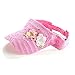 Glitter Sequin Visor with Flowers for Ladies, Pink with Flowers