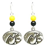 Iowa Hawkeyes Beaded Wire Logo Earring NCAA College Athletics