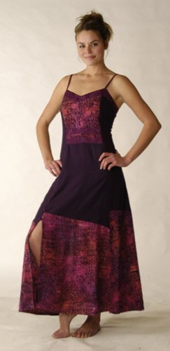 Lace Back Batik Combo Dress