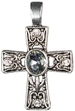 Silver Deco Cross Jewelry Basics Metal Pendant 1/Pkg JBMA1-8075