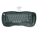 Wireless Rf Mini Multimedia USB Kyb with optical Trackball 2.4GHZ Blk