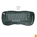 Wireless Rf Mini Multimedia USB Kyb with optical Trackball 2.4GHZ Blk