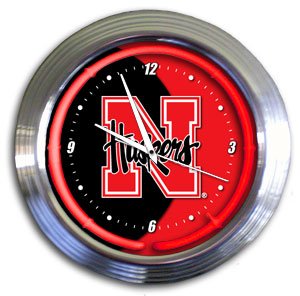 Nebraska Cornhuskers Varsity Neon Clock