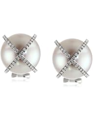 TARA Pearls Xs and Os White Pearl  Earrings
