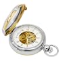 Charles Hubert 3846 Two-Tone Mechanical Picture Frame Pocket Watch