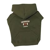 Sports Sweatshirts Hoodie FOOTBALL GREEN XXL Dog Puppy Clothes by Zack & Zoey