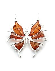 SilverAmber 925 Sterling Silver & Baltic Amber Jewellery - Designer Brooch AD802
