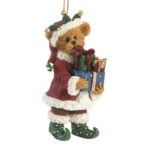 Boyds Resin Ho Elf With Presents Ornament