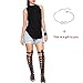 Tenworld Women Summer Vest Top Sleeveless Backless Blouse Cotton Tank Shirt (M = US 6, Black)