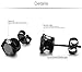 Jstyle Stainless Steel Mens Cubic Zirconia Stud Earrings for Women Black Pierced Hypoallergenic 3-8mm