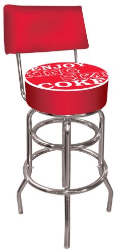 Trademark Enjoy King Size Coke - Coca Cola Pub Stool with Back