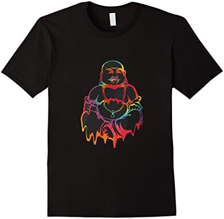 Men's Trippy Buddha t shirt 2XL Black