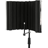 LyxPro VRI-30 - Portable & Foldable Sound Absorbing Vocal Recording Panel - Stand Mount