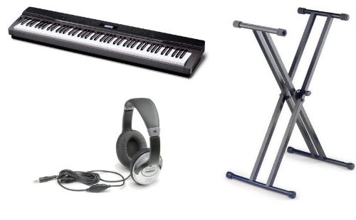 Casio Privia PX-130 Digital Piano Bundle with Stand and Headphones
