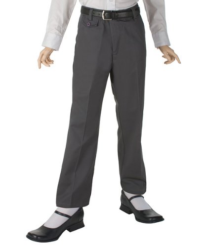 French Toast Girls' Drop Waist Bootleg Cut Pants (Khaki or Navy)
