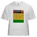 Peaceful Crayons Cute White T-Shirt by CafePress