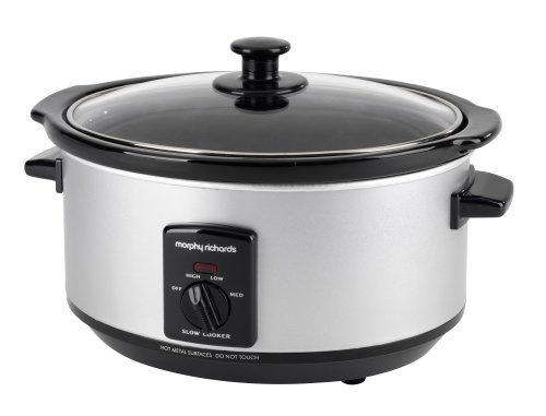 Morphy Richards 48790 Eco Electric Slow Cooker Black & Silver 3.5L