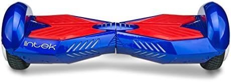 Lintek Smart 2 Wheel Self Balancing Electronic Unicycle Scooter Drifting Board with Bluetooth Speaker and LED Lights (blue+red)