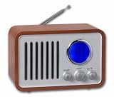 Produkt-Bild: Miniradio Holz Design Radio Uhrenradio Thermometer Radiowecker Denver TR-37