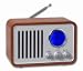 Produkt-Bild: Miniradio Holz Design Radio Uhrenradio Thermometer Radiowecker Denver TR-37