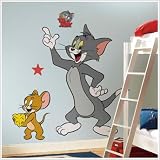 Magnificent Peel & Stick By RoomMates Hanna-Barbera - Tom & Jerry Giant Wall Decals
