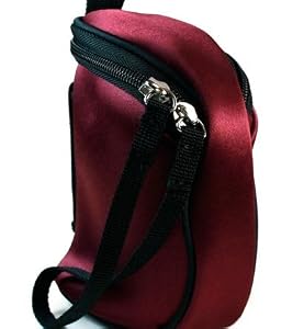 Classy Style Minidv Handycam Camcorder Case for Sanyo Xacti Vpc-e2 Sanyo Xacti Hd1010 Sanyo Vpc-fh1 Sanyo Vpc-cg10 and More, Red