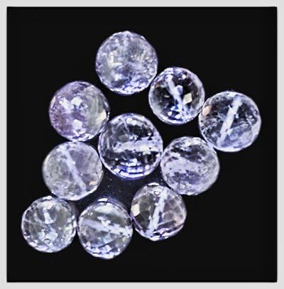Pink Amethyst Micro Facet Round Beads 10mm (Qty=10)