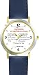 All of THE 7 HABITS #1 (English Text) - DELUXE TWO-TONE WATCH from THE 7 HABITS - WATCH COLLECTION BY WATCHBUDDY&reg; - Arabic Numbers - Blue Leather Strap-Size-Children's Size-Small ( Boy's Size & Girl's Size )