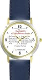 All of THE 7 HABITS #1 (English Text) - DELUXE TWO-TONE WATCH from THE 7 HABITS - WATCH COLLECTION BY WATCHBUDDY&reg; - Arabic Numbers - Blue Leather Strap-Size-Children's Size-Small ( Boy's Size & Girl's Size )