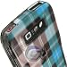 Premium Designer Hard Crystal Snap-on Case for Nokia E71 / E71x Case - Blue Green Checker Print