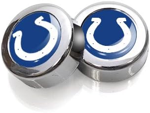 NFL Indianapolis Colts License Plate, Frame Chrome Screw Covers
