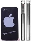 NEW!! Apple Black White Steve Case Pays Tribute To Steve Jobs iPhone 4 4S - (AT&T Verizon Sprint) +[FREE] Screen Protector