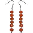 Women Gift Ideas Sterling Silver Carnelian Earrings 2.25 (erg095a)