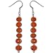 Women Gift Ideas Sterling Silver Carnelian Earrings 2.25 (erg095a)