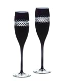 BLACK CUT Waterford FLUTE, PAIR
